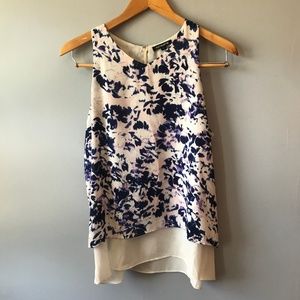 Chiffon Keyhole Printed Tank